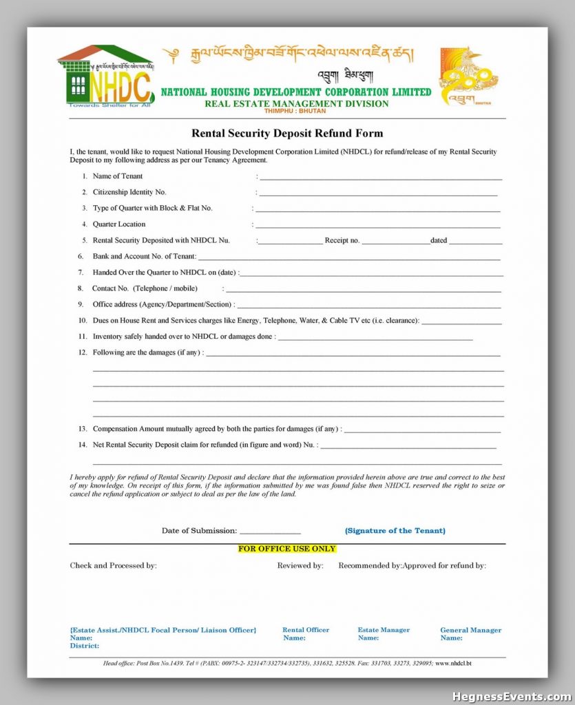 Security Deposit Form 37