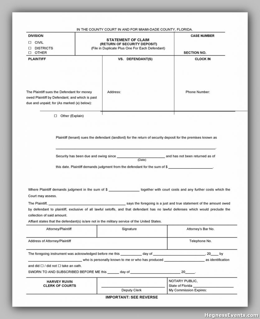 Security Deposit Form 39