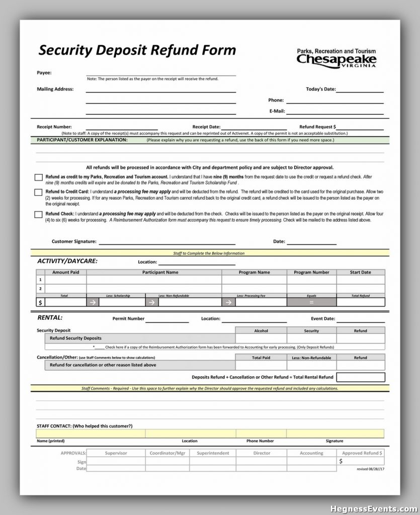 Security Deposit Form 47