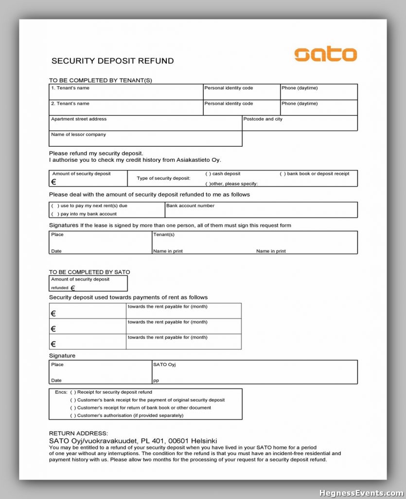 Security Deposit Form 49