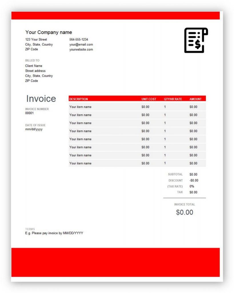 quickbooks invoice PDF