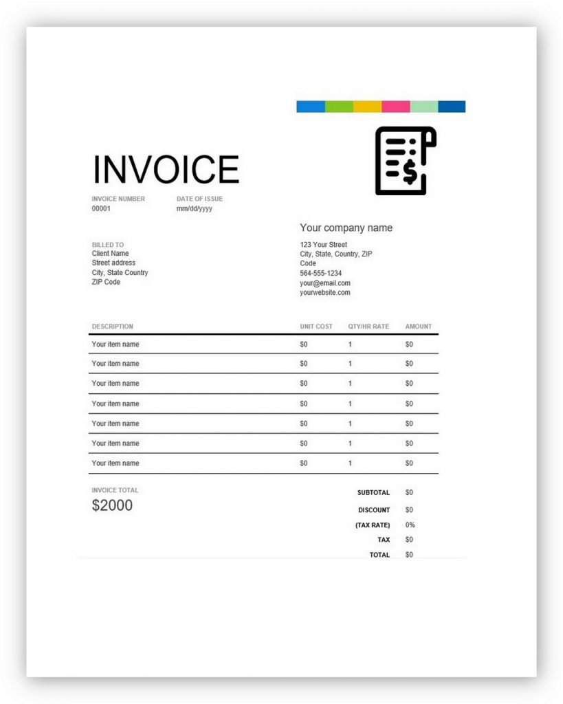 7 Free QuickBooks Invoice Template Word Excel PDF And How To Create It Hennessy Events
