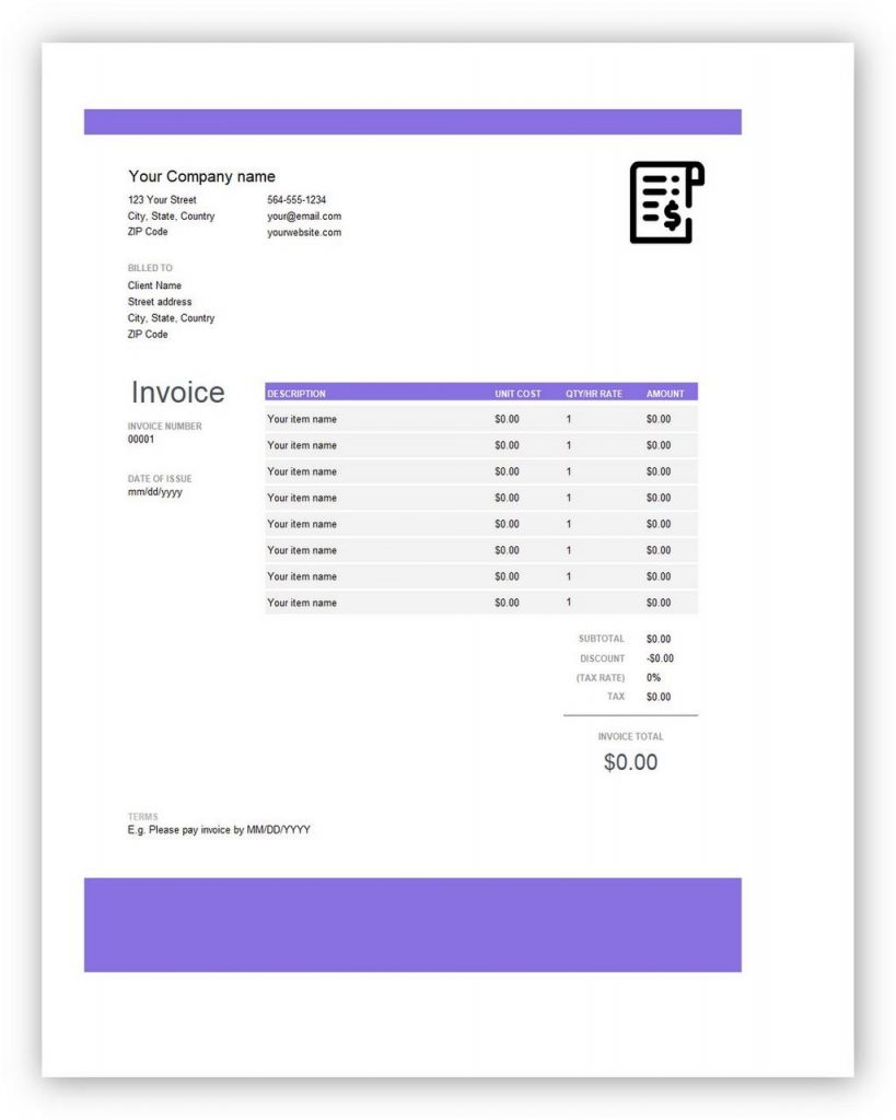 quickbooks invoice template