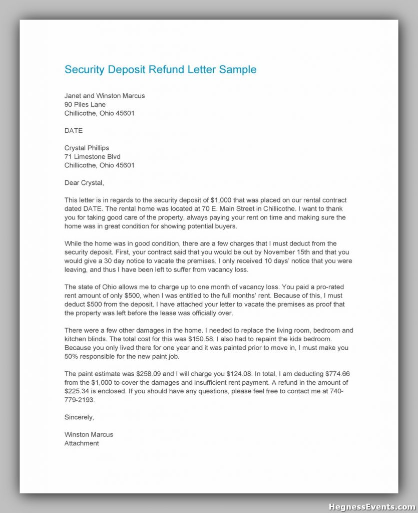 security deposit letter template 07