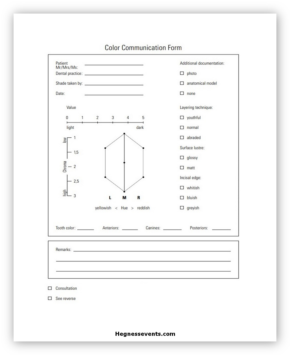 Color Communication Form