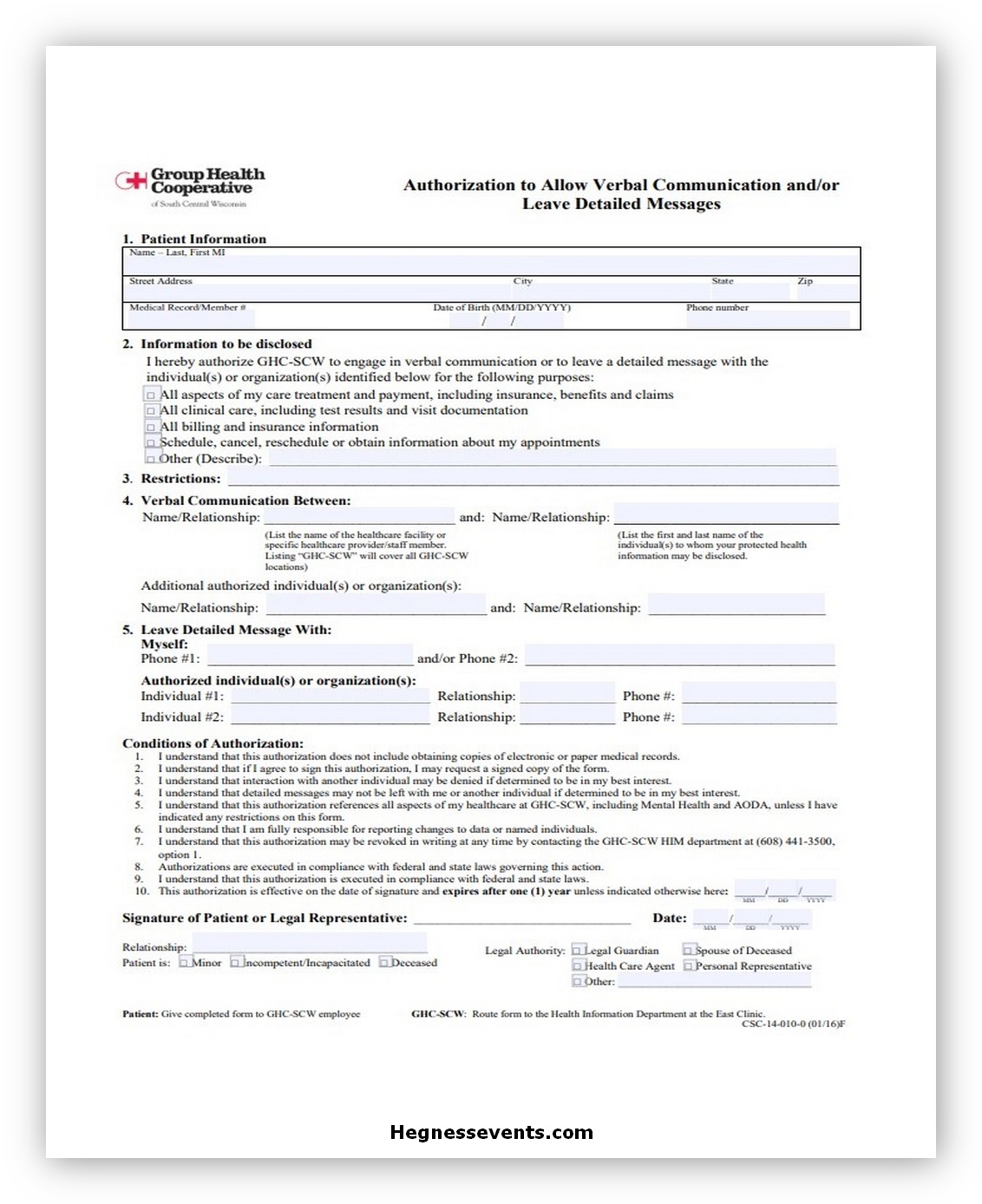 Verbal Communication Form