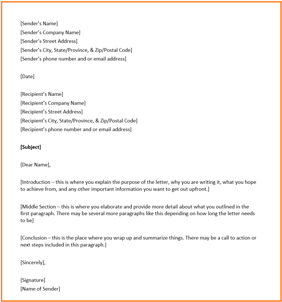 business letters business letter format new 958x1024