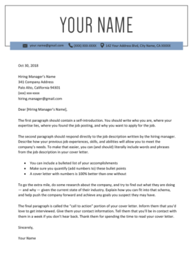 Cover Letter Templates PDF