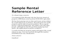 Reference Letters