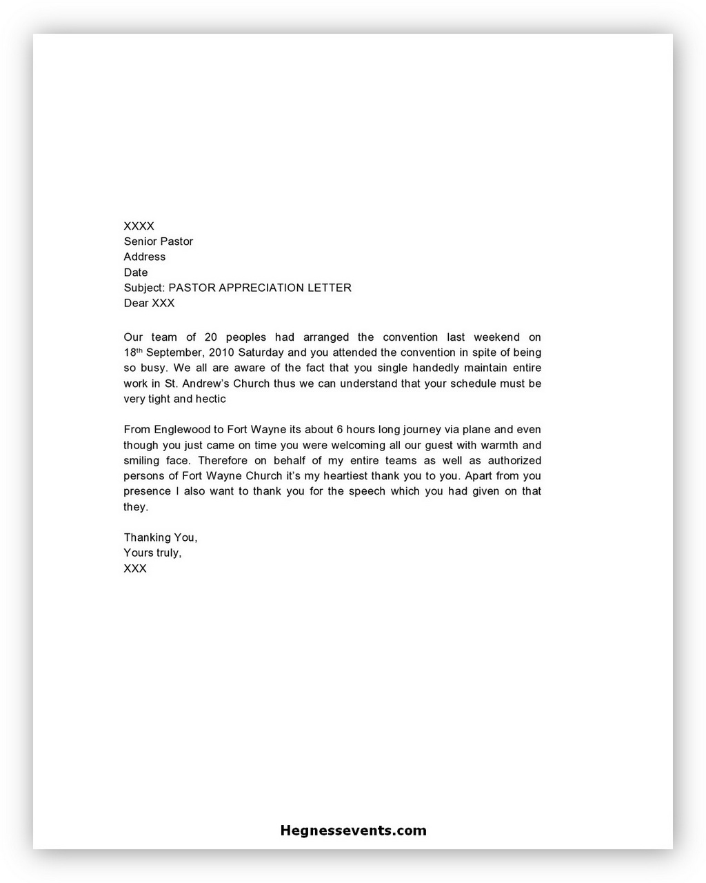 Appreciation Letter Sample 04