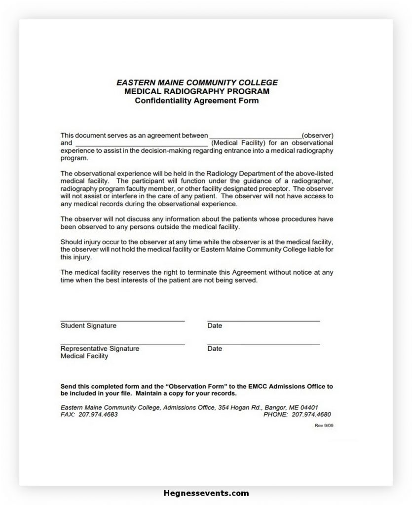 Blank Confidentiality Agreement