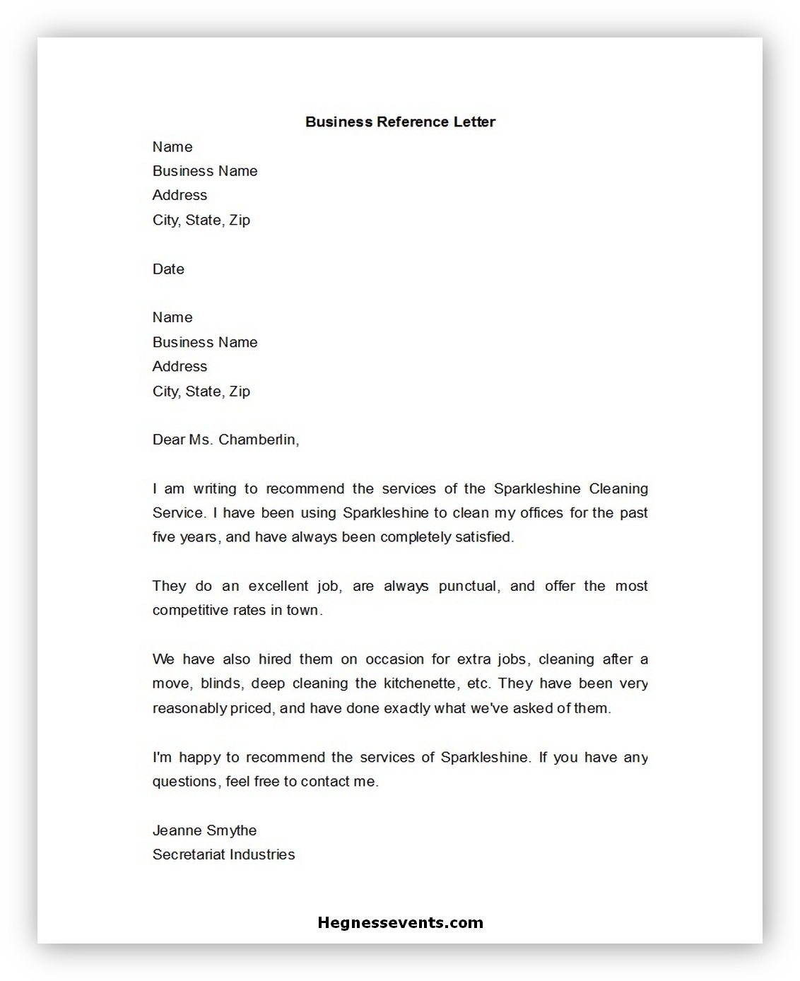 Business reference letter 01