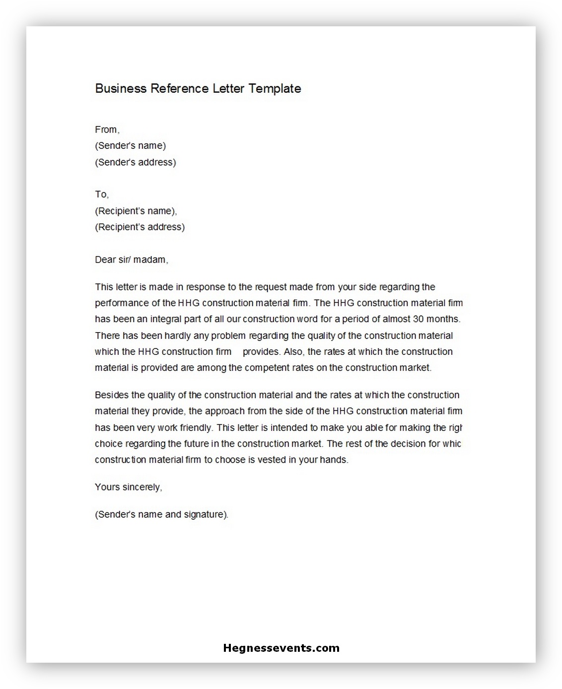 Business reference letter 02
