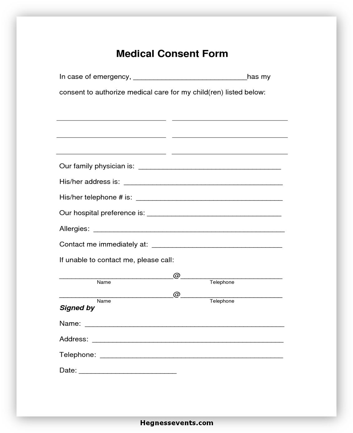 Child Medical Consent Form Notarized 3