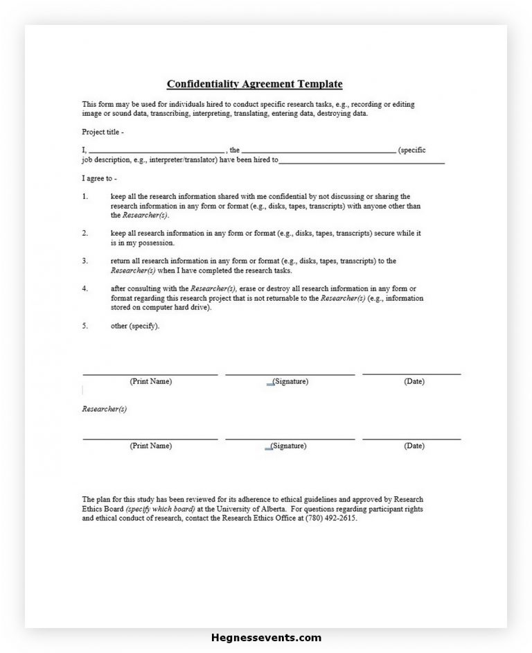 Payroll Confidentiality Agreement Template