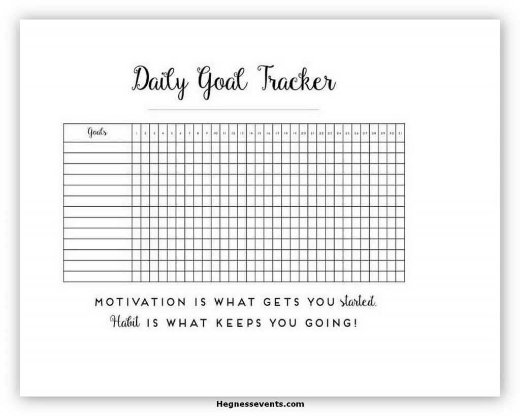 Daily Goal Tracker Template