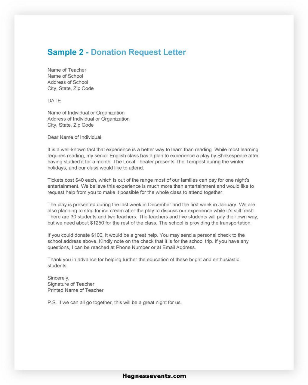 Donation Letter Request 10
