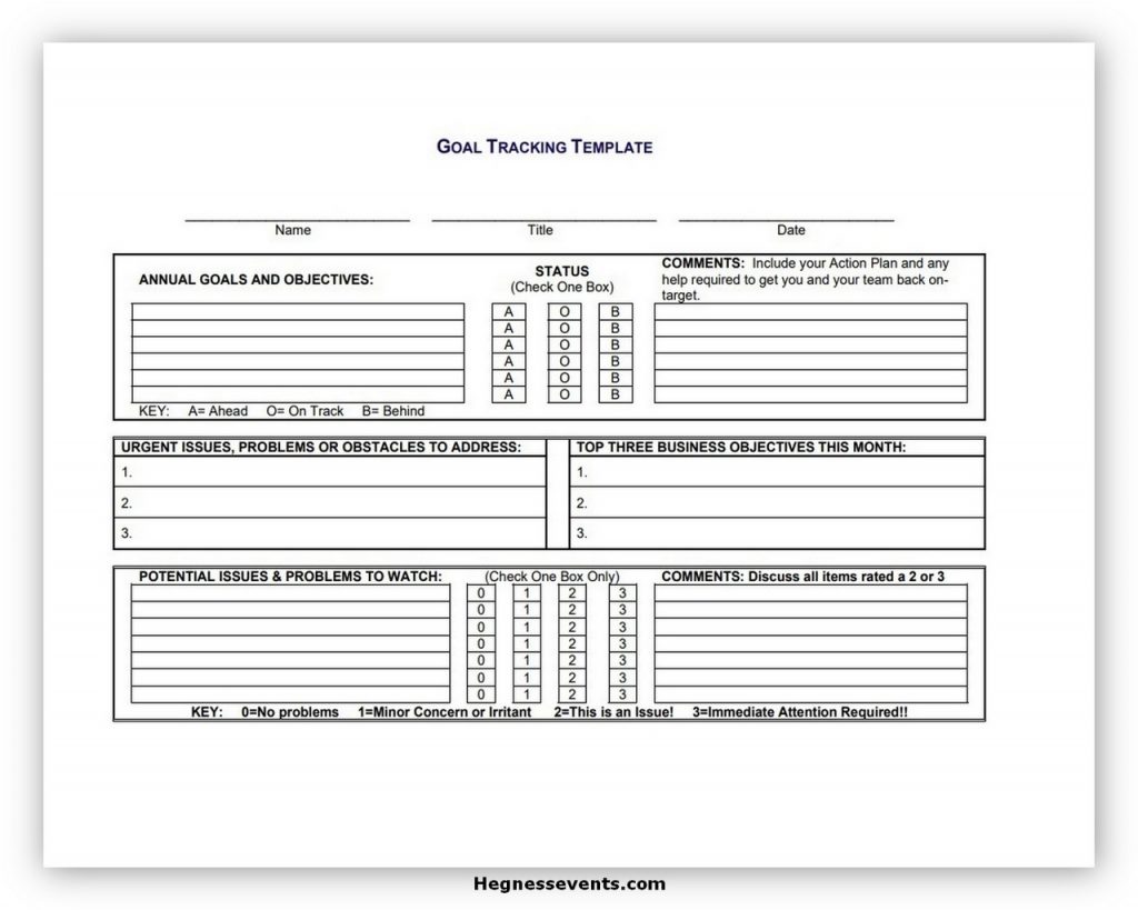 Goal Tracker Template 03