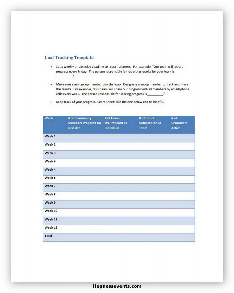 Goal Tracker Template