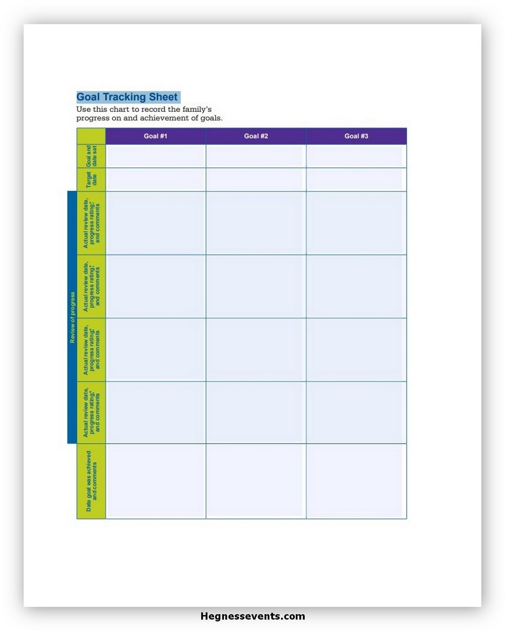 11 Free Goal Tracker Template - hennessy events