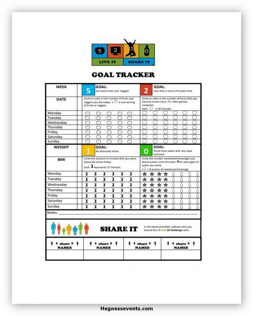 Goal tracker template free