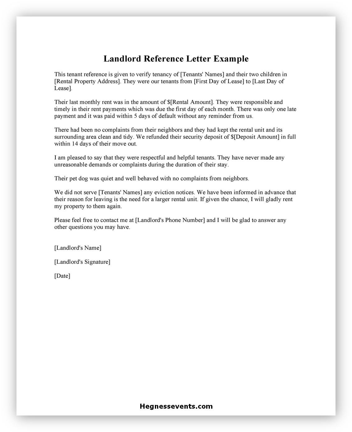 Landlord Reference Letter 04
