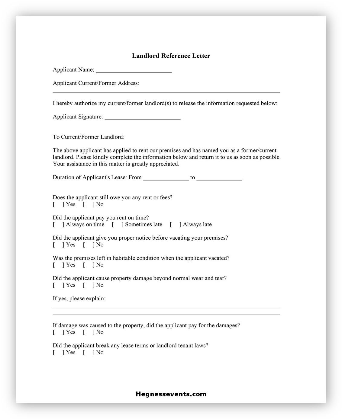 Landlord Reference Letter 05