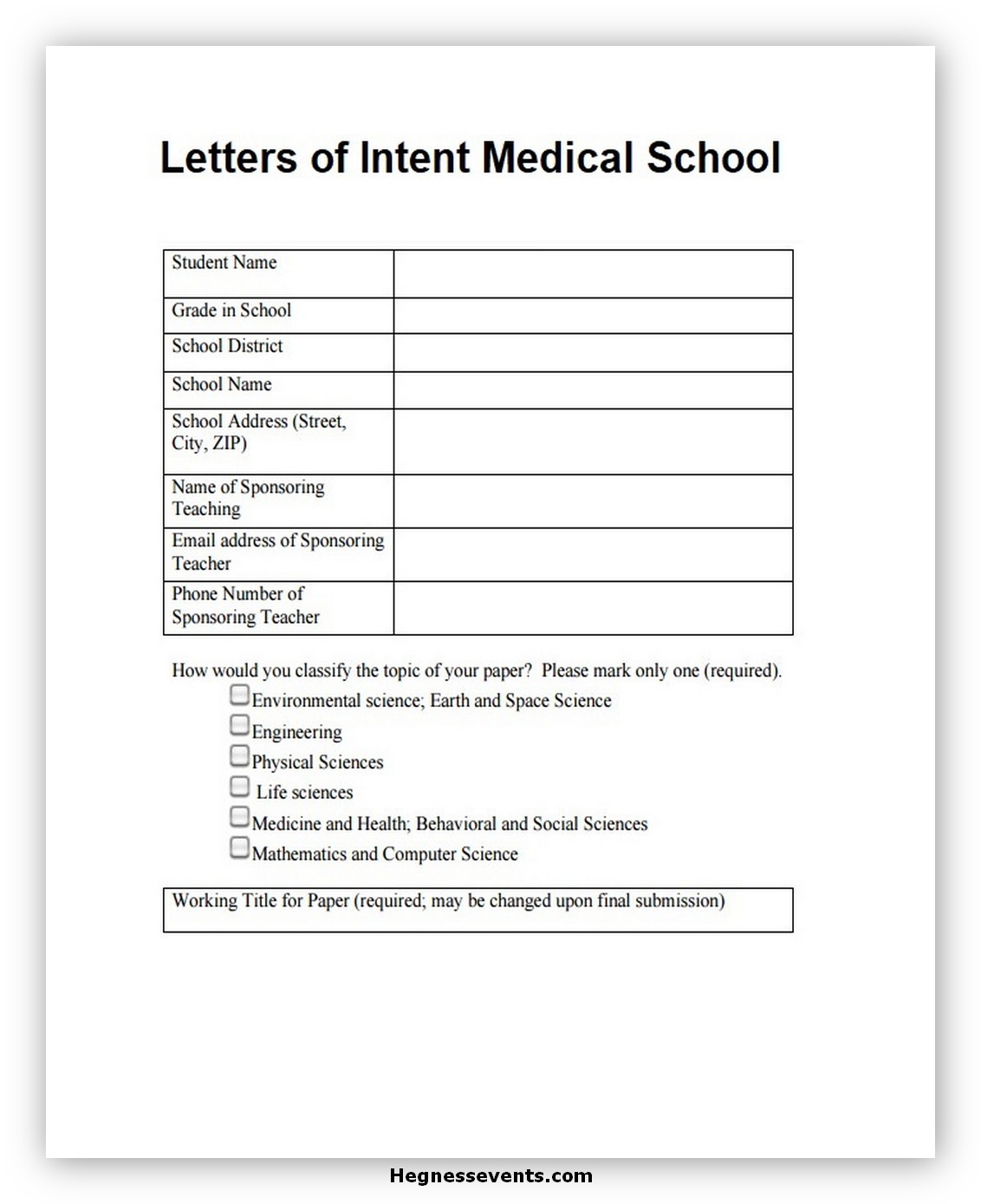 Letters of Intent Medical School 02