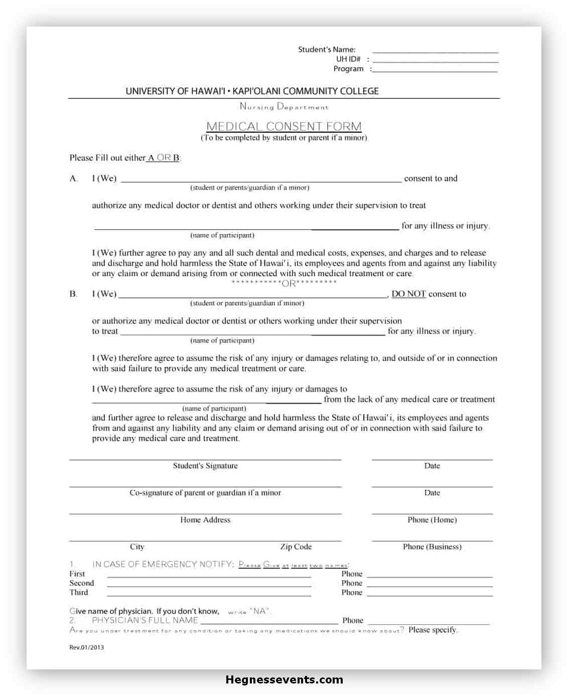 Medical Consent Form Printable 04