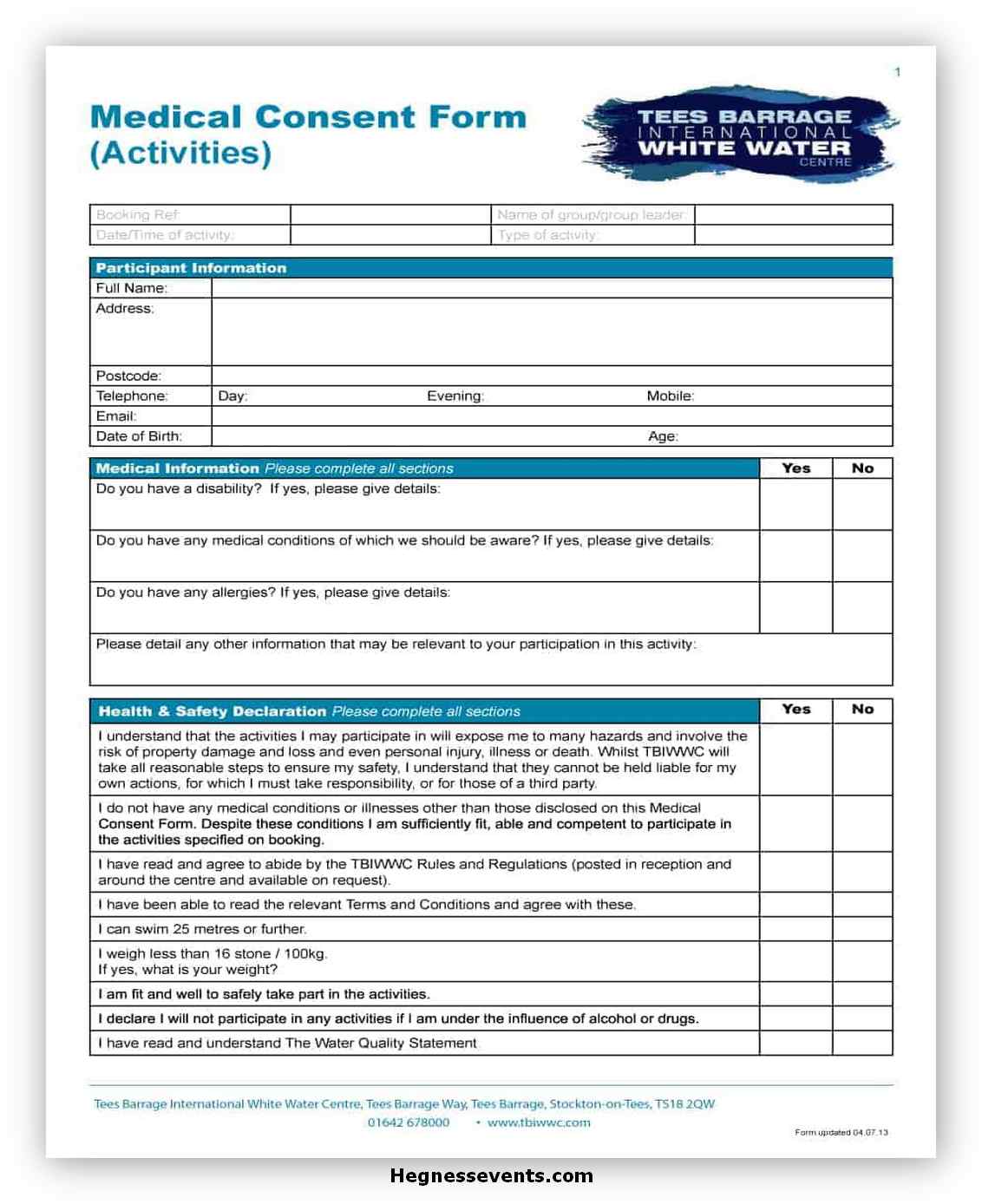 Medical Consent Form Printable 07