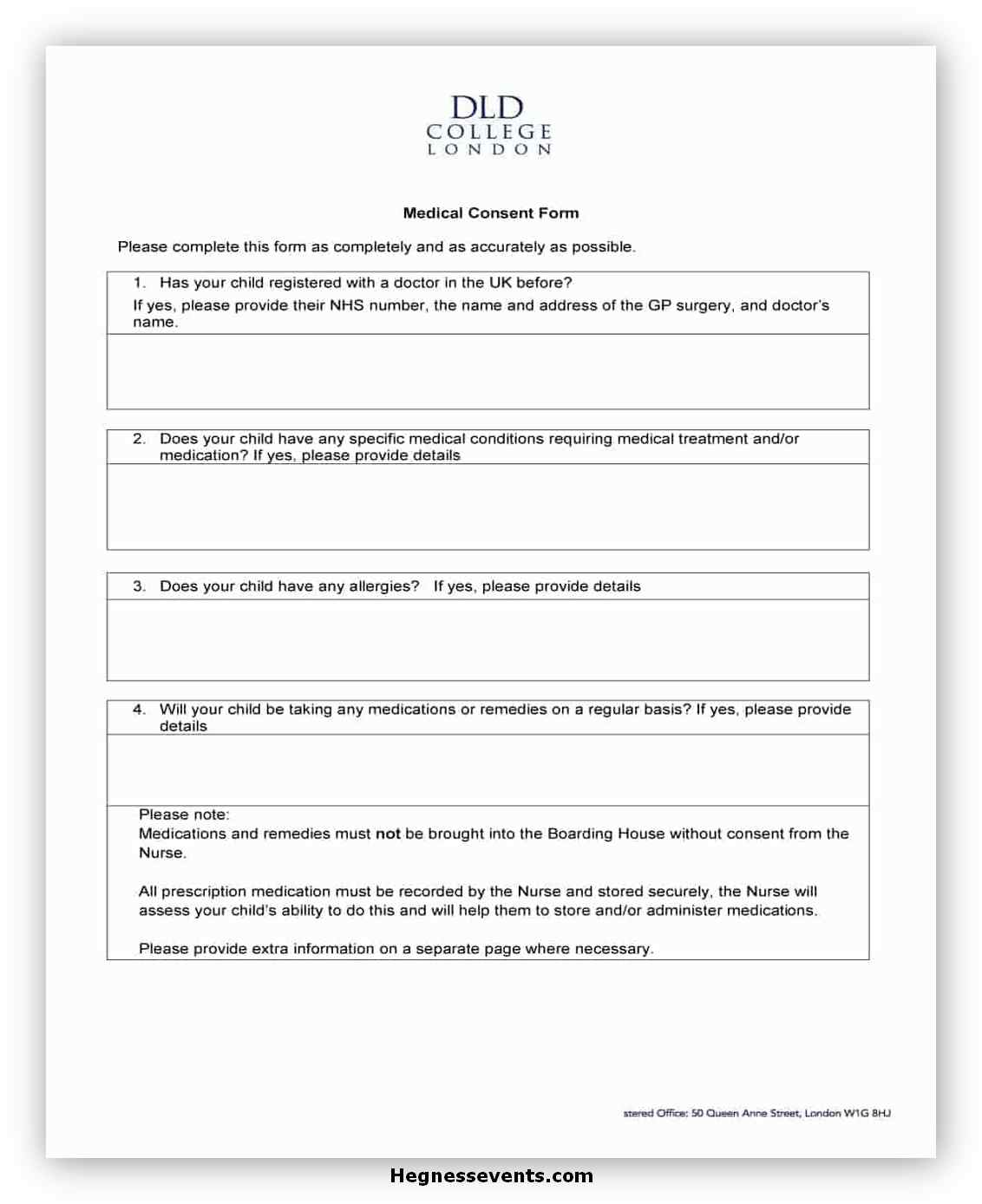 Medical Consent Form Printable 12