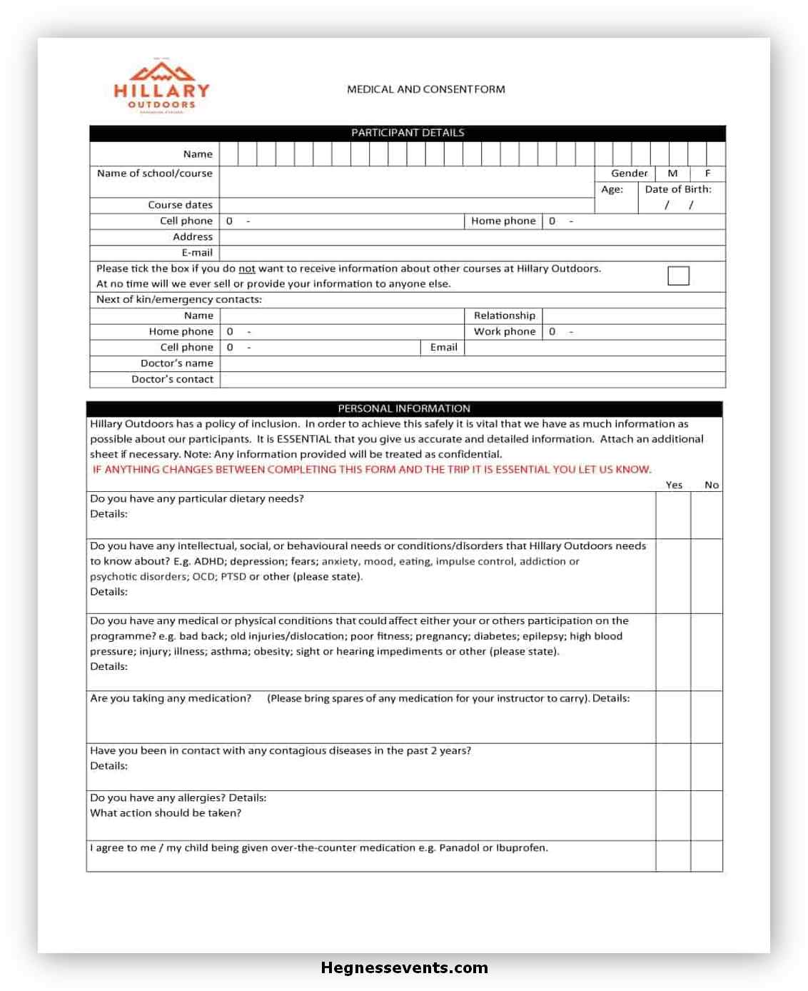 Medical Consent Form Template 03