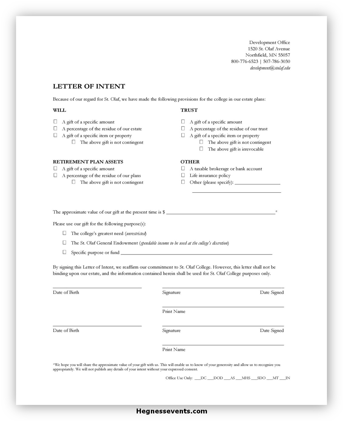Sample Letter of Intent 05