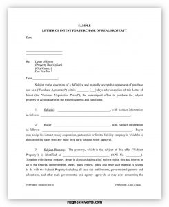 50 Best Sample Letter of Intent Template And How to Write It - hennessy ...