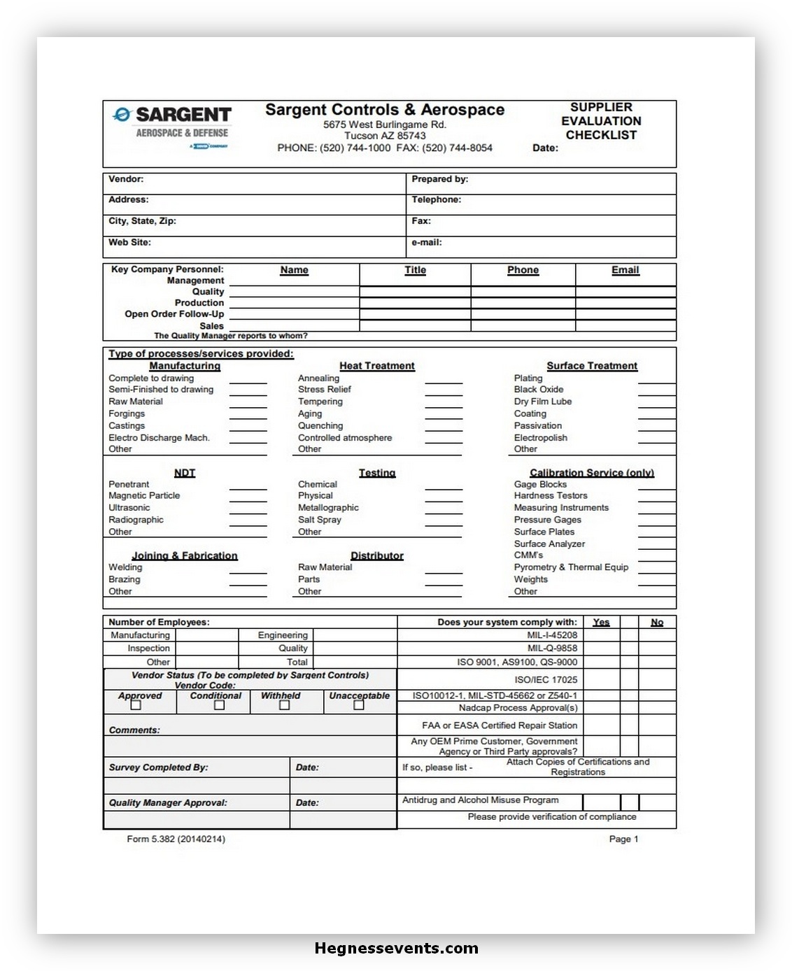 10 Best Supplier Evaluation Form Template, Excel And PDF hennessy events