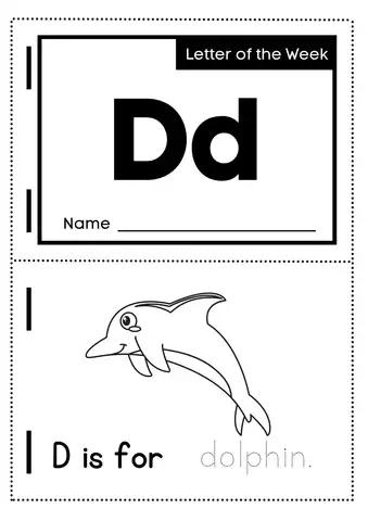 Letter D Preschool Crafts Dolphin