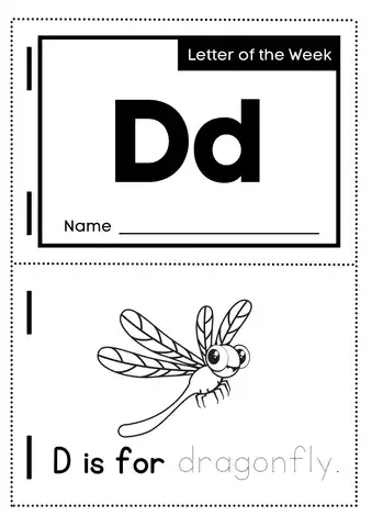 Letter D Preschool Crafts Dragonfly