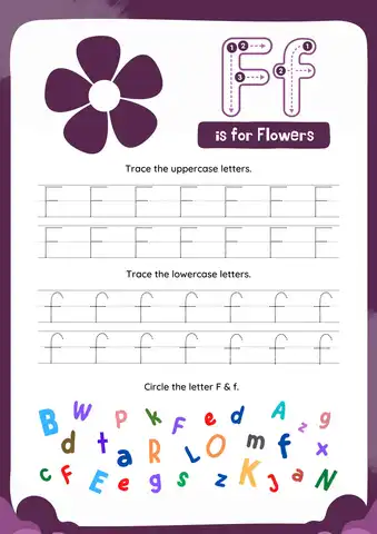 Letter F Preschool Crafts for Flowers