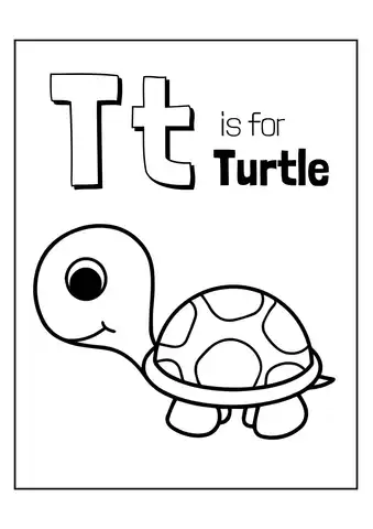 Letter T preschool crafts for turtle