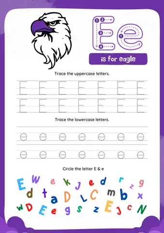 Letter e Preschool Crafts Eagle